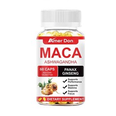 Maca Root Capsules 10000mg, Peruvian Maca Extract for Men & Women 60Capsules