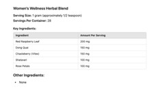 Womens Wellness Herbal Blend – Hhormonal balance Menstrual Health Fertility USA