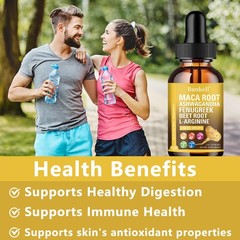 Maca Root Liquid Drops With Muscle Recovery Enhances Vitality And Immune Health