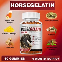 Horse Gelatin 1000MG Gummies – Hydrolyzed Gelatin Complex