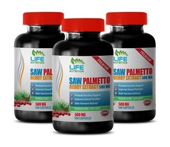 saw palmetto supplement – Saw Palmetto Berry 500mg – prostate plus 3 Bottles