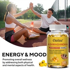 Ashwagandh High Strength 3000MG Contains 5 Natural Ingredients 30/60/120Capsules