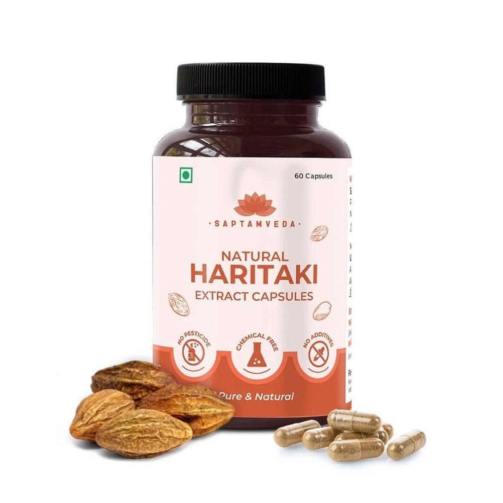 Saptamveda Haritaki Capsules, 60 Capsules K108