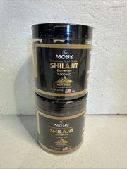 THE MONK Himalayan Gold Grade+ Shilajit , 85+ Minerals Exp:12/2026 – 2 Pack