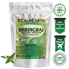 CalmEarth Bhringraj Organic Herbal Powder 100% Pure Eclipta alba