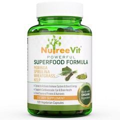 PURE ORGANIC SUPERFOOD – MORINGA SPIRULINA WHEATGRASS KELP CAPSULES (500mg)