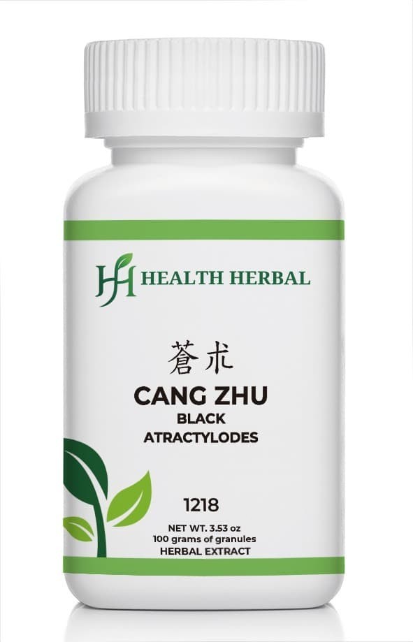 Health Herbal-Cang Zhu/Black Atractylodes Rhizome 100 Grams/Bottle