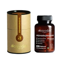 Aksvedas Ashwagandha Capsules, 60 Capsules Each Pack Of 2 s704