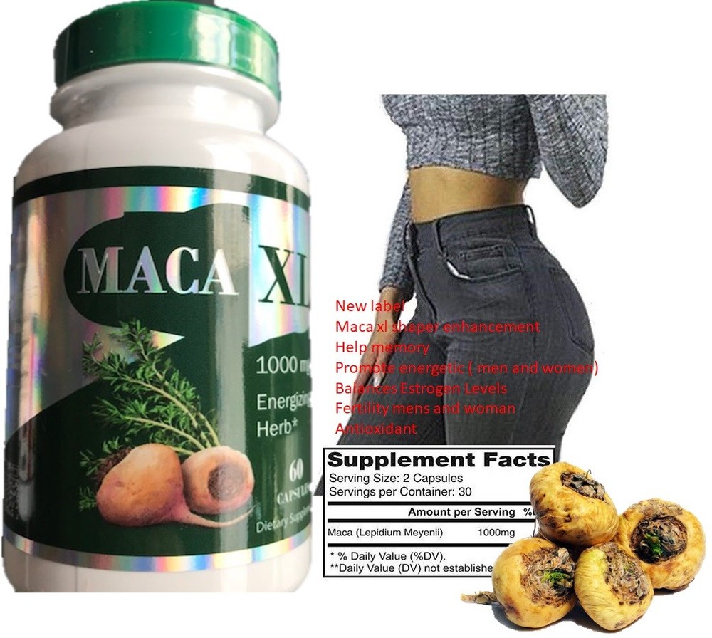 MACA 1000 mg maca Enhancement 60 Pill Shape Buttocks Bigger Butt Booty Shaper