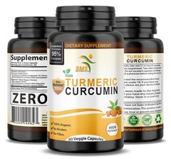 4X Turmeric Curcumin 95% With Black Pepper Pills Extra Strength Tumeric 240 Caps