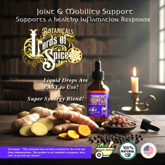 Joint & Mobility Support Drops – 1:3 Potency Turmeric Boswellia Ginger Tincture