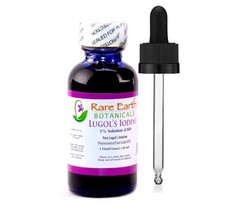 Rare Earth Botanicals Ultimate Lugol’s Iodine 5% UltraPure 1 oz x6 Glass Bottles