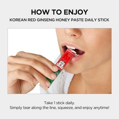 Korean Red Ginseng Honey Paste Daily Stick | Poria Mushroom, Rehmannia Extrac…