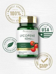 Lycopene 40mg | 120 Softgels | Non-GMO & Gluten Free Supplement | By Carlyle