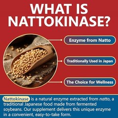 Nattokinase Supplement – 4,000 FU Per Serving – Vegan, Non-GMO, Gluten-Free –