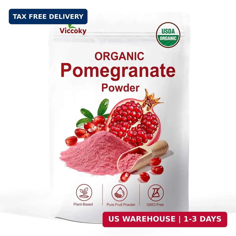 Organic Pomegranate Powder Pure Juice Non GMO Gluten Free Vegan Superfood 4oz