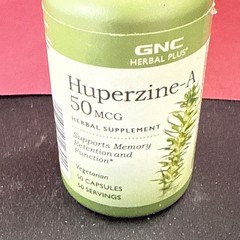 GNC Herbal Plus Huperzine A 50mcg, 50 Capsules, Supports Memory Retention