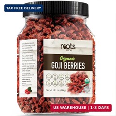 USDA Organic Dried Goji Berries 14.1oz Jar 1 Pack | Bulk Supply of