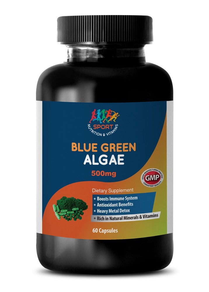 blood sugar support – Organic BLUE GREEN ALGAE 500mg – energy supplements -1 Bot