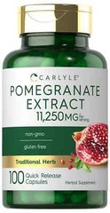 Pomegranate Extract Capsules | 11,250 mg | 100 Count | Non-GMO