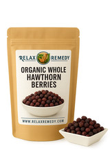Organic Whole Hawthorn Berries – 100% Pure, Non-GMO Crataegus Monogyna, Heart