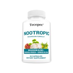 Nootropics Brain Support Supplement, Lions Mane, Shiitake, Reishi & Chaga