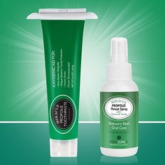2 pack Miracle Propolis Throat Spray – 7 herbs for gums, throat and mouth, 4 oz
