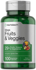 Fruits and Veggies Supplement | 100 Capsules | Vegetarian | by Horbaach