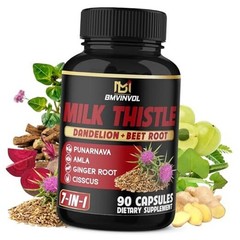 Milk Thistle Capsules with Beet Root, Punarnava, Amla, Ginger, Dandelion,