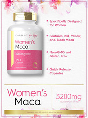 Maca Root Capsules for Women 3200Mg | 150 Count | Non-Gmo, Gluten Free Supplemen