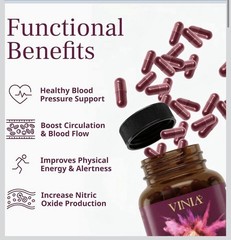 2x VINIA Piceid Resveratrol Red Grape Blood Pressure/Flow Heart Care Antioxidant