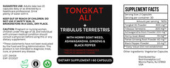 Tongkat, Tribulus, Horny Goat, Ashagandha, Ginseng, & Black Pepp – Vegan Cap