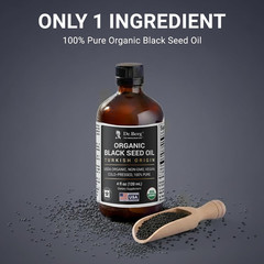 Dr. Berg Black Seed Oil Organic Cold Pressed – Pure Nigella Sativa Black Cumin O