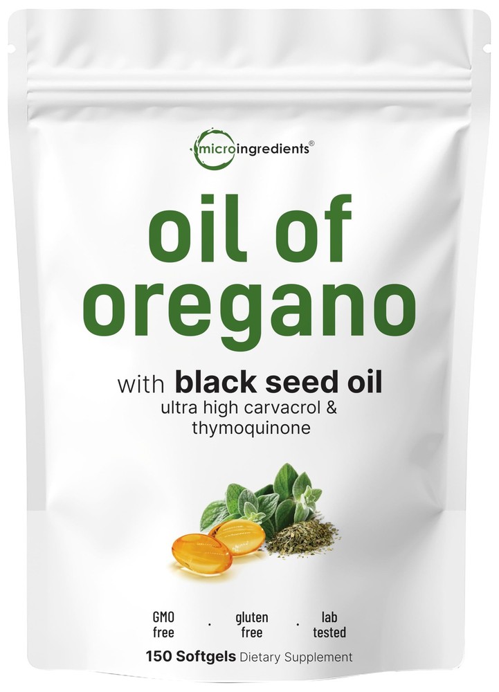 Oil of Oregano Softgels, 150 Count | 2 in 1 Formulated with Black Oil | 4X St…