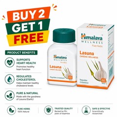 Himalaya Lasuna 60 Tablets | Buy 2 Get 1 Free | Natural Immune Support | 2027