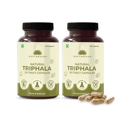 Saptamveda Triphala Extract Capsules, 60 Capsules Each Pack Of 2 f309
