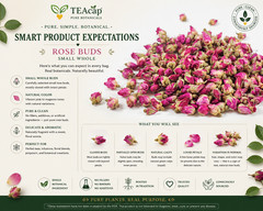 Rose Buds Whole Herbal Tea 1-32 oz Premium Dried Botanical Flowers