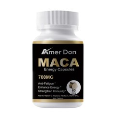 Maca Root Powder Black Raw Pure Natural NonGMO Peruvian Male Enhancing 60 Caps