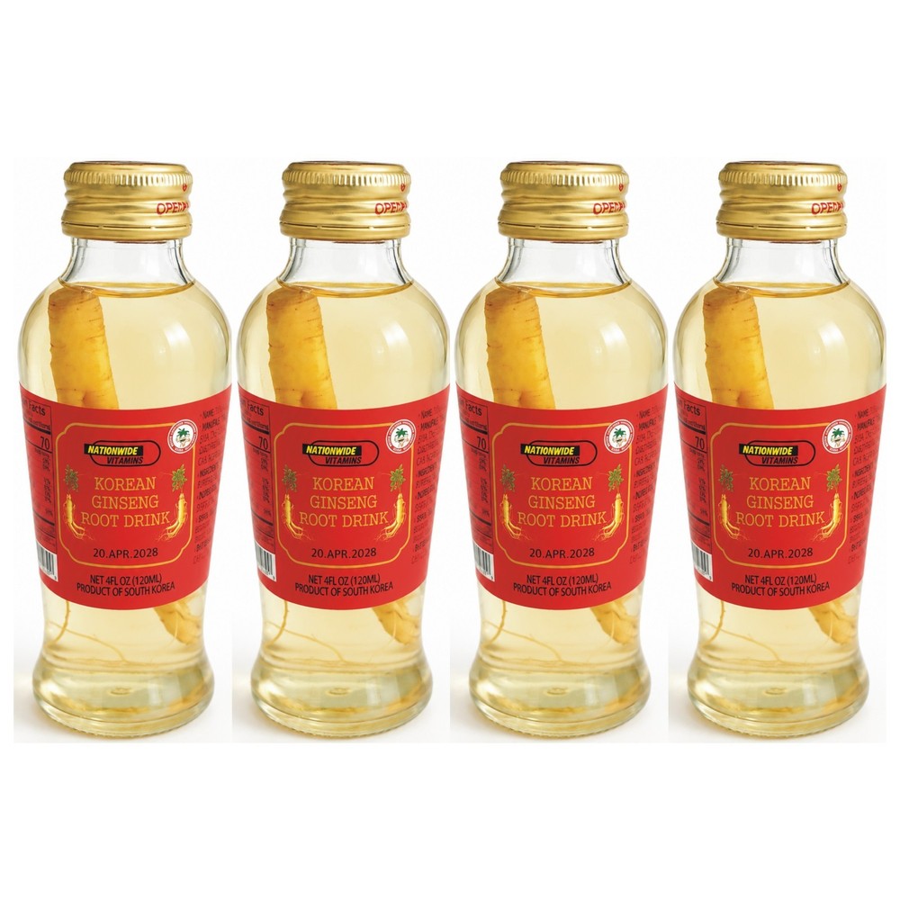 Korean Ginseng Root Drink 4fl oz 120 ml Each Extra Strength 4pk – 6pk – 10PK