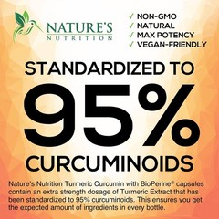 Turmeric Curcumin Max Potency 95% with Bioperine Black Pepper 1950Mg 60 Capsules