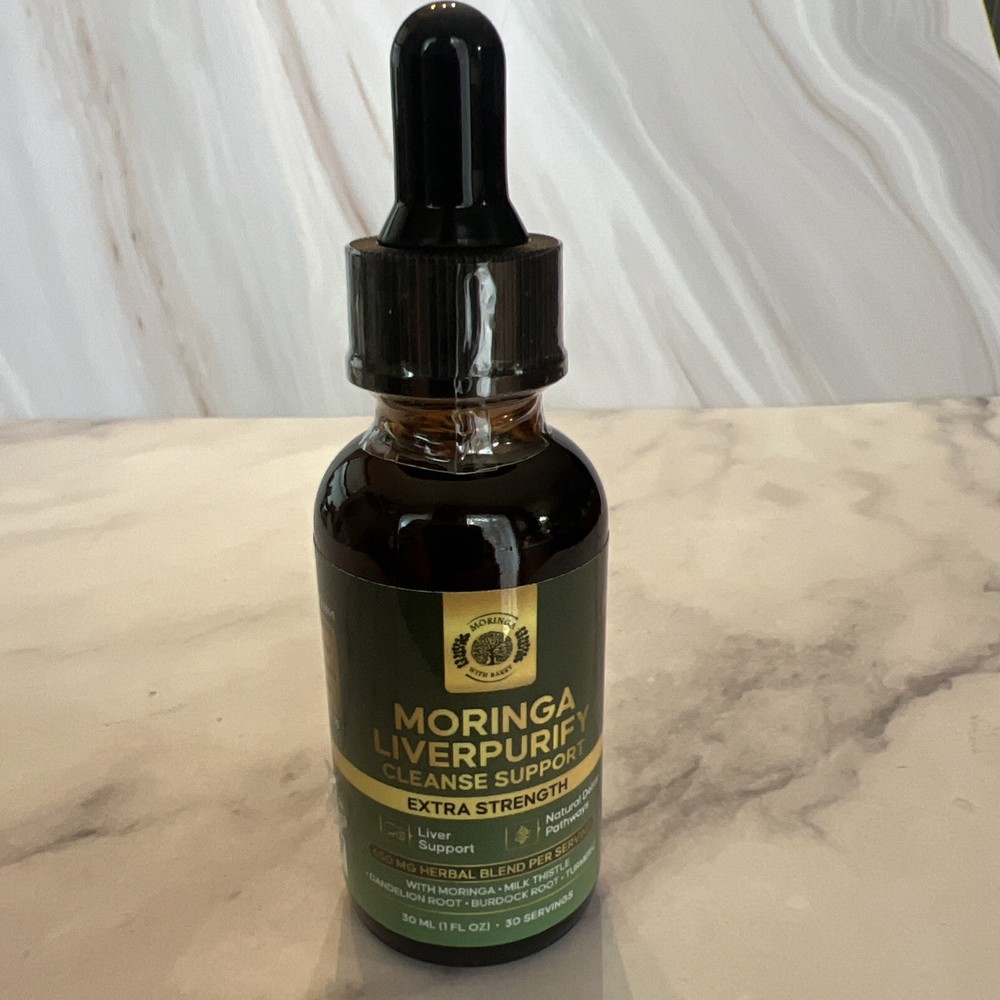 Moringa LiverPurify Cleanse Support Extract–Botanical Drops Herb 30 servings