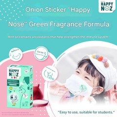 Happy Noz Sticker Virus Protection Organic Onion Oil Mint Relief Stuffy Nose