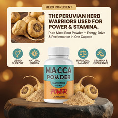 MACCA CAPSULES – Energy Stamina Libido Hormone Balance Support Vegan – 60 Caps
