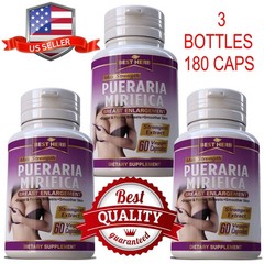 3 X PURE PUERARIA MIRIFICA CAPSULES SUPPLEMENT 60 PILLS 5000mg Exp Date 01/2028