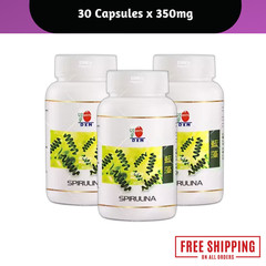 DXN Spirulina 350mg | 30 Capsules per Bottle | Natural Algae Supplement