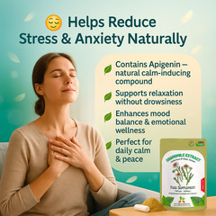 Chamomile Extract Capsules 4000mg(30% Apigenin)-Sleep Aid, Digestive health