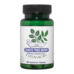 Vitanica Chaste Tree Berry Vitex Extract Plus, Vegan, 60 Capsules NEW-SHIPS FAST