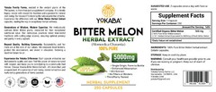 500 Capsules BITTER MELON 5000mg Herbal Extract by YOKABA | Momordica Charantia