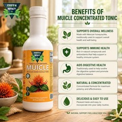 GREEN ROYALTY Muicle Concentrated Tonic 650 | Traditional Mexican Honeysuckle