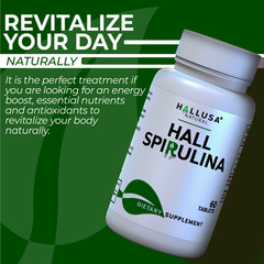 SPIRULINA – Nutrient-Rich Superfood – Energy & Immune Support – 60 Tab
